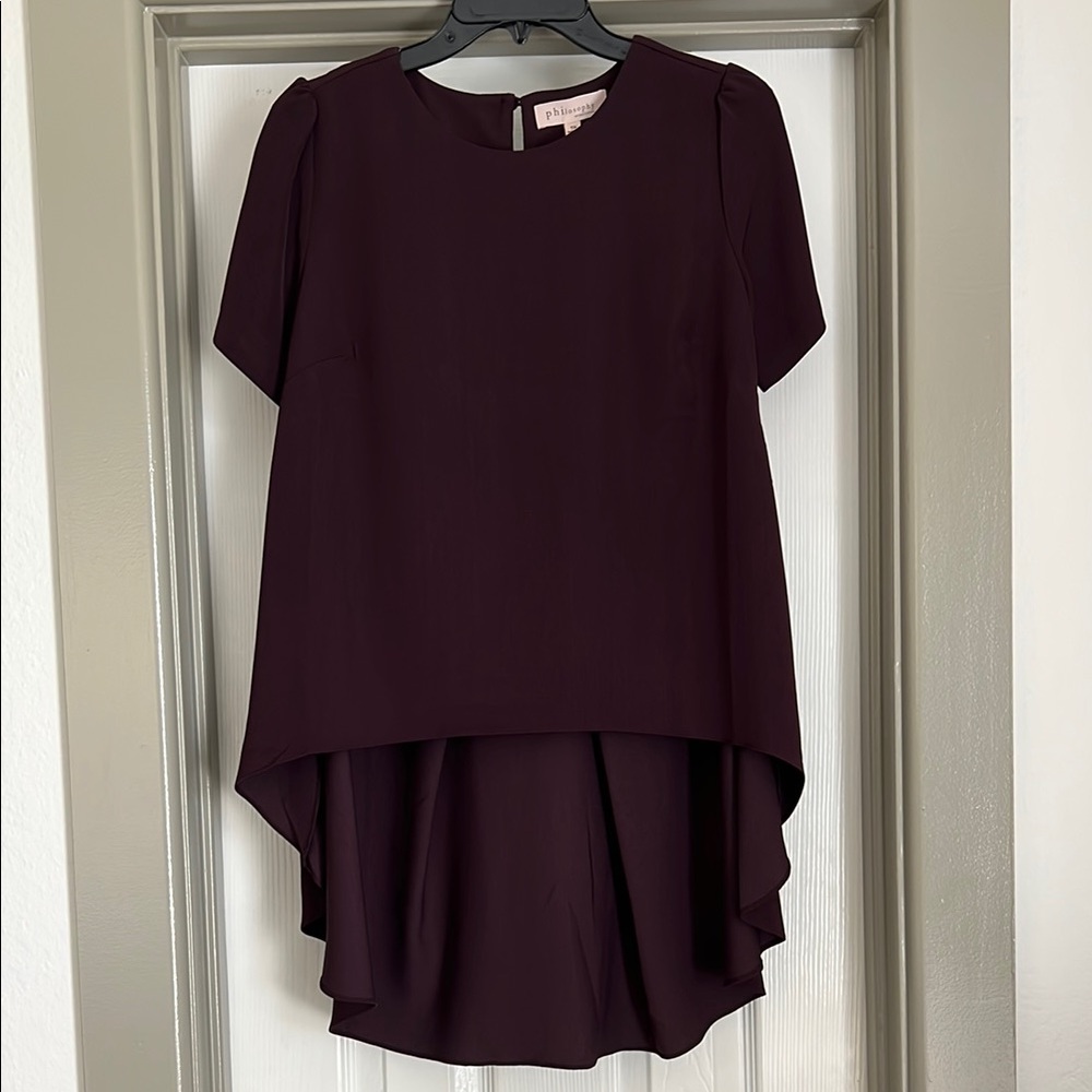 Elegant Dark Purple Blouse